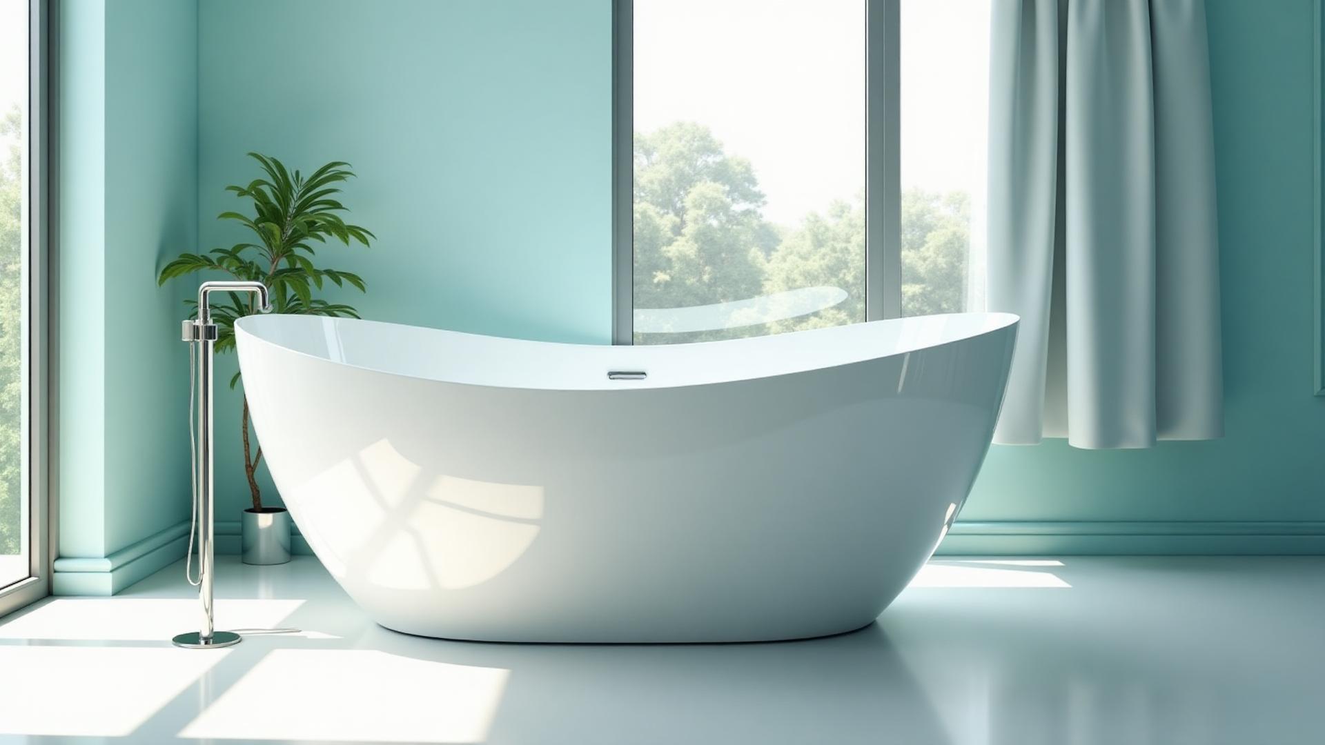 אמבטיה מצופה חדשה ומבריקה